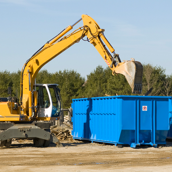 are there any restrictions on where a residential dumpster can be placed in Palm Tree New York